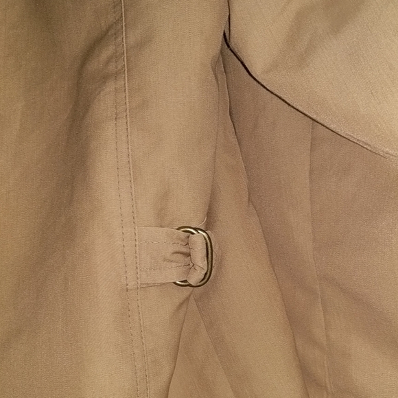 London Fog Dark Khaki Fur Lined Coat sz 42 - Picture 6 of 9